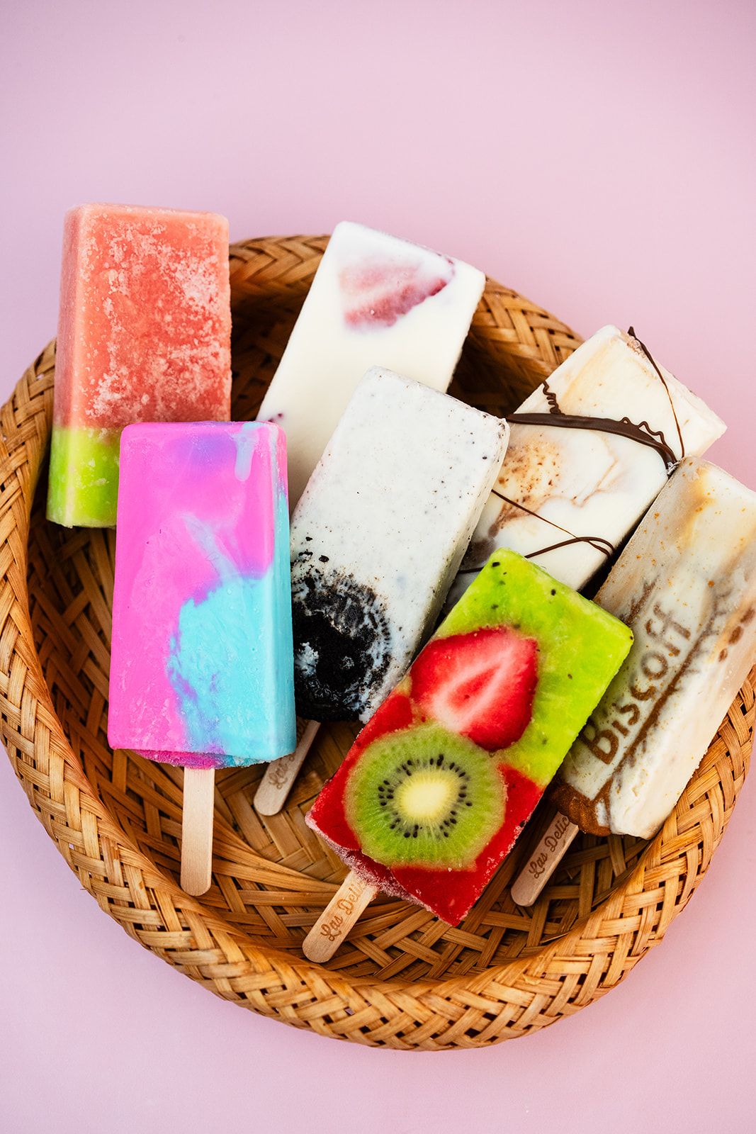 An assortment of Las Delicias paletas