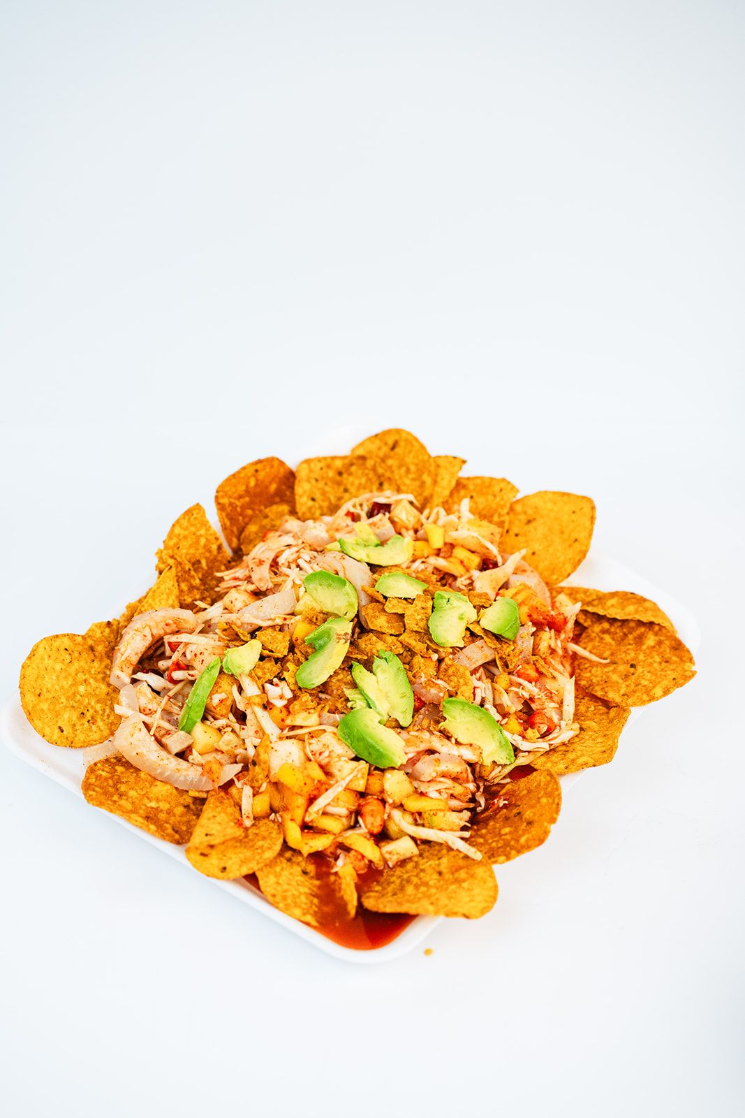 A Las Delicias platter with assorted savory snacks