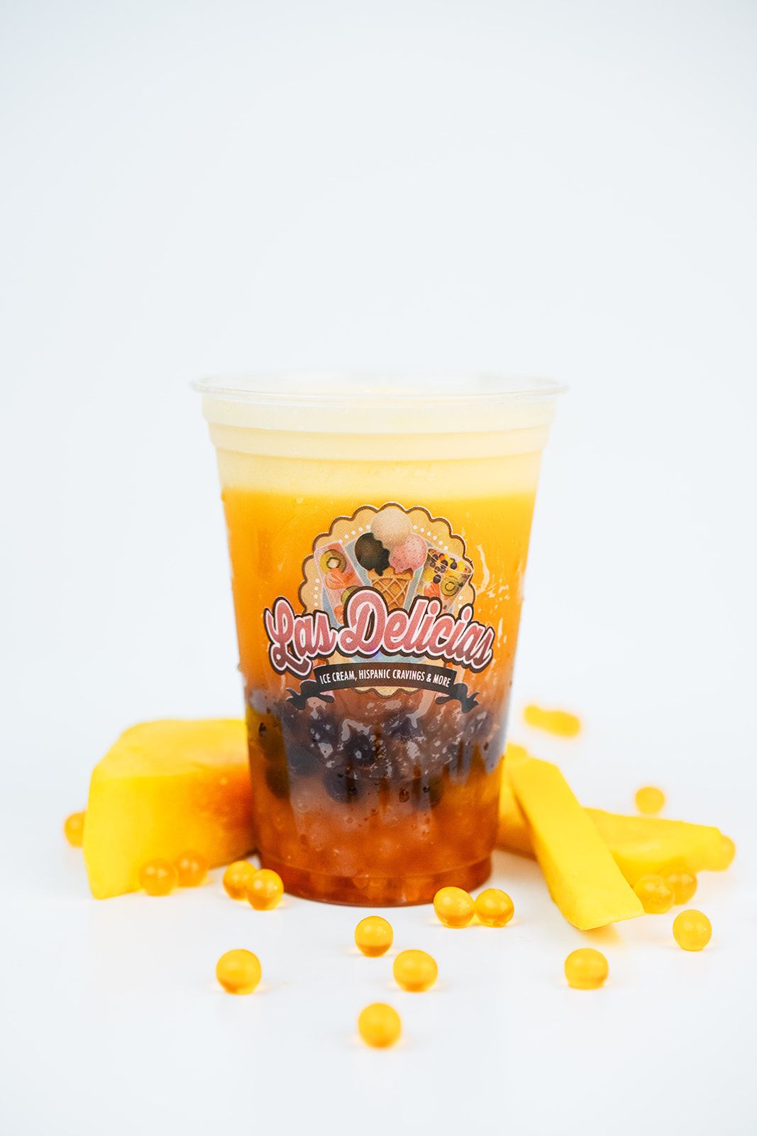 Las Delicias specialty drinks set side by side