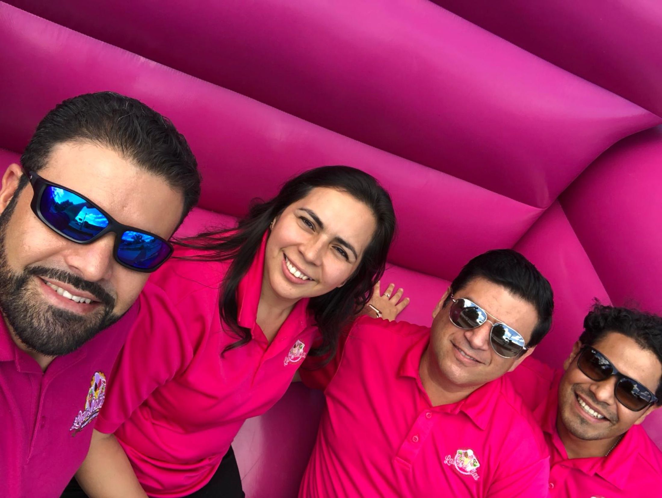 The Las Delicias team together during the early years