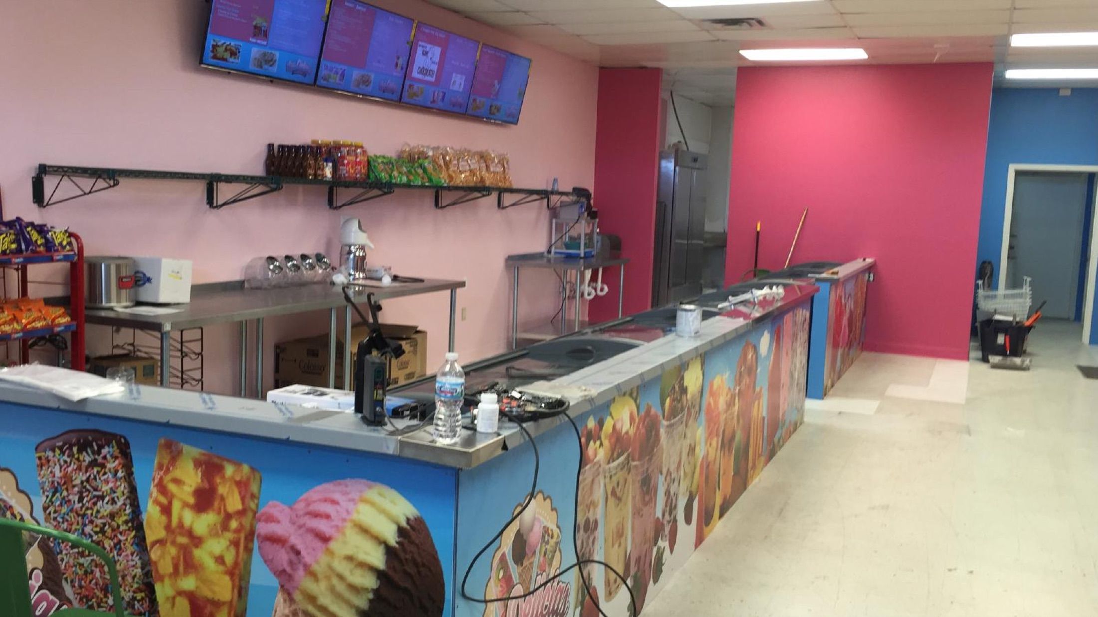 The counter inside the original Las Delicias shop on Old Morrilton Highway