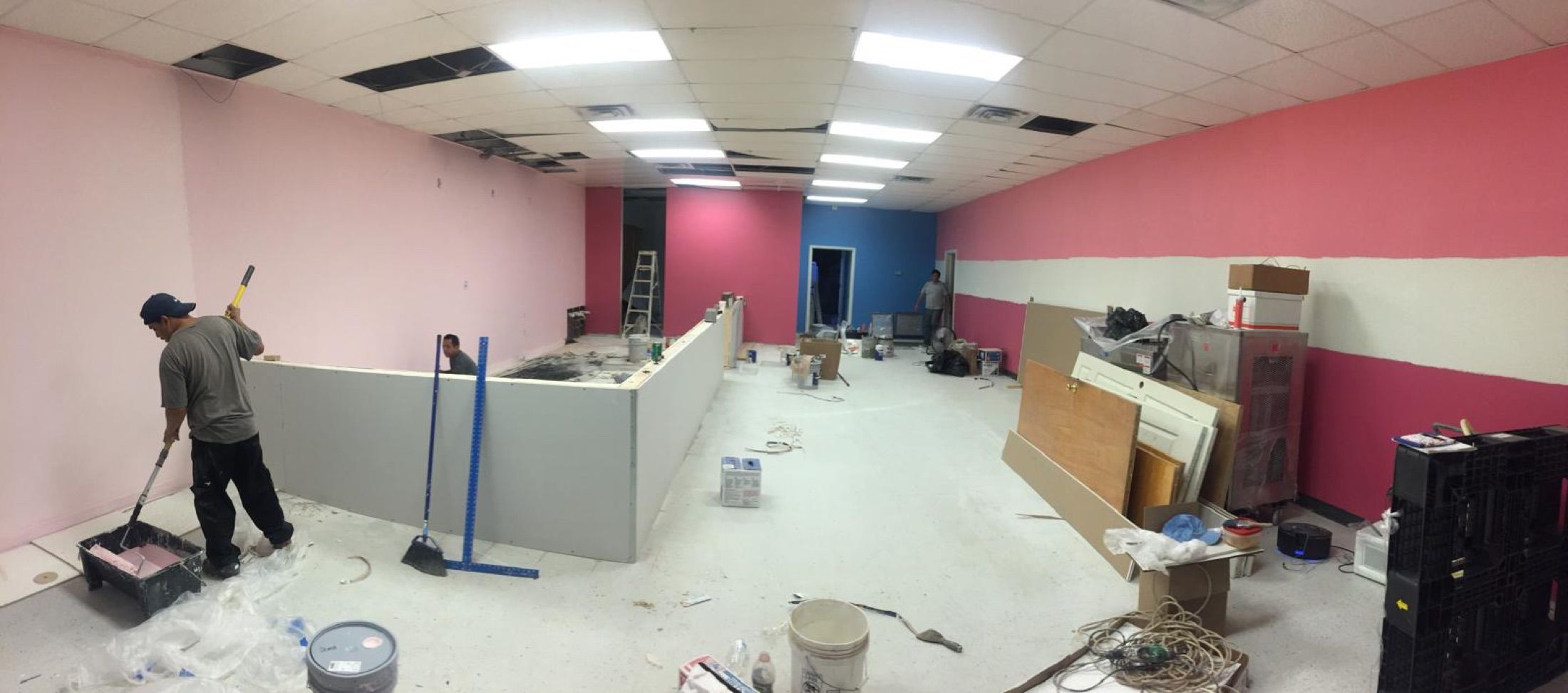 The first Las Delicias shop while it was being renovated